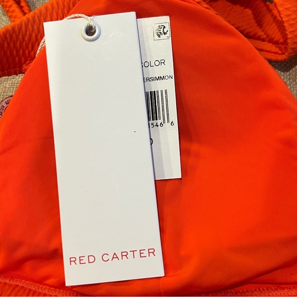 Red Carter Beach Chic Carly Bikini Top in Persimmon (12 D) - Picture 9 of 10